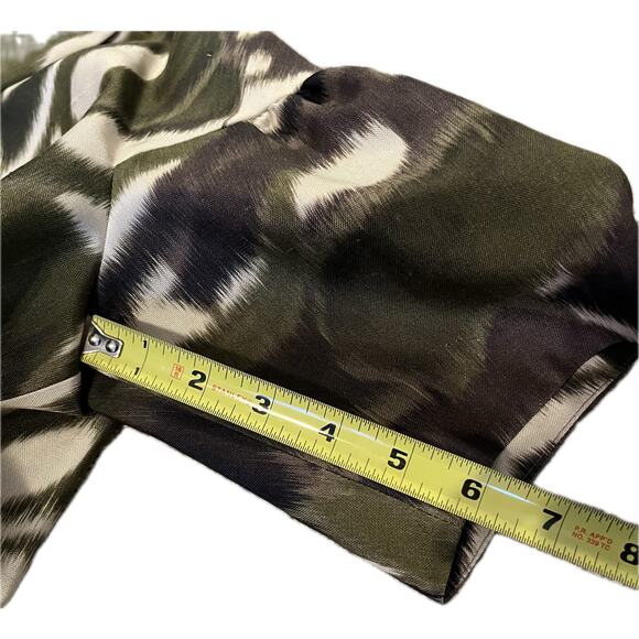 Giambattista Valli Green print short sleeve jacket blouse with button 44/M Italy - Picture 11 of 16